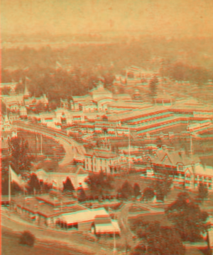 Bird's-eye view from Observatory. George's Hill, Fairmont Park. 1876