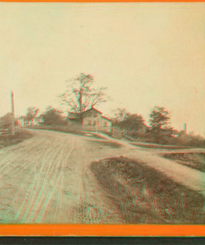 [Houses along a carriage way, Girard, Pennsylvania.] 1870?-1880?