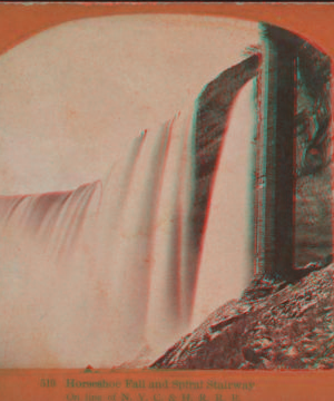 Horseshoe Fall and Spiral Stairway on line of N. Y. C. & H. R. R. R.. 1865?-1880?