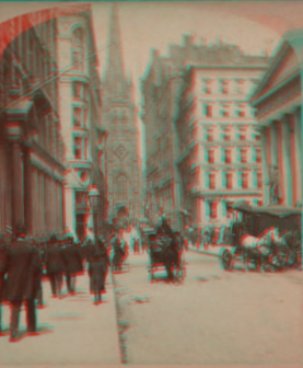 Wall Street and Trinity Church, New York, U.S.A. 1865?-1905? [1898-1906]