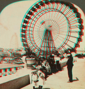 Ferris Wheel from balcony of Illinois Building. Louisiana Purchase Exposition, St. Louis. 1903-1905 1904