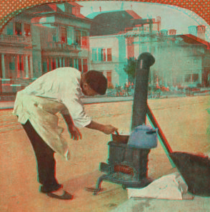 A Chinese chef driven from kitchen to curb by the San Francisco earthquake disaster, April 18, 1906. 1906