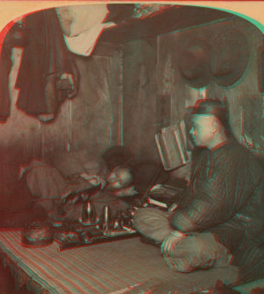 An Opium Den, Chinatown, San Francisco, California. 1868?-1900? 1898