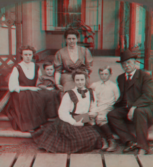 Our honored ex-President Grover Cleveland, with his family at home, Princeton, N.J. 1870?-1905? 1907