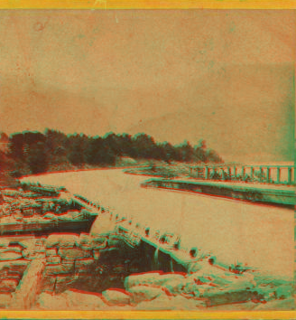 Canal aqueduct near Lewistown. 1860?-1870?