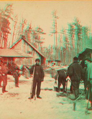 Camp at noon at Thomas Foster's. 1870?-1880?