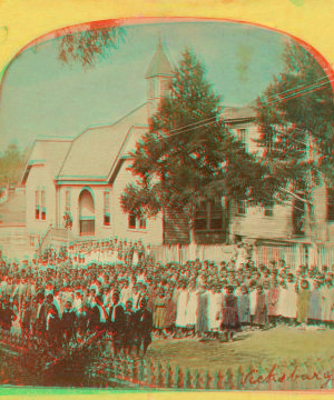 [Children in front of African American School.] [ca. 1900]