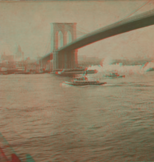 Brooklyn Bridge and New York City, U.S.A. c1893 [1867?-1910?]