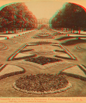 A beautiful garden avenue in Fairmount Park, Philadelphia, Pa. c1901 1860?-1910?