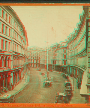 Franklin St., looking down, Boston, Mass. 1859?-1901?