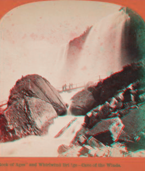 "Rock of Ages" and Whirlwind Bridge, Cave of the Winds. 1869?-1880?