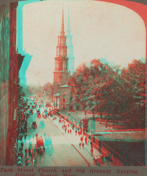 Park Street Church and Old Granary Burying Ground. Boston, Mass.