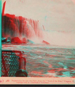 Majestically Grand, the Falls, from the 'Maid of the Mist', Niagara, U.S.A. 1895-1903