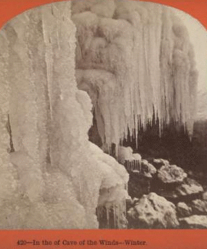 In the of [sic] Cave of the Winds, winter. 1865?-1880?
