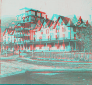 [View of a mountainside lodge.] 1891-1896