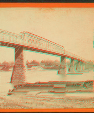 The Newport and Cincinnati bridge (general view -- west). 1865?-1895?