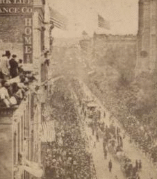 Japanese Procession through Broadway. 1859-1899 [June 1860]