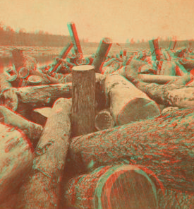 The Great log jam at Chippewa Falls Boom, April 6th 1869. 1869 1862?-1899