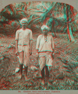 Coolies, man and woman, Jamaica. 1899