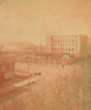 Temple Block, from top of Co-op. store, showing Temple, Tabernacle and Assembly Hall. 1863?-1880?