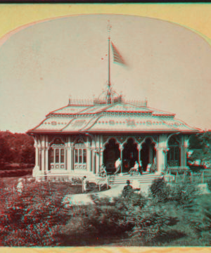 Pavilion at the mineral spring, Central Park. 1860?-1905?