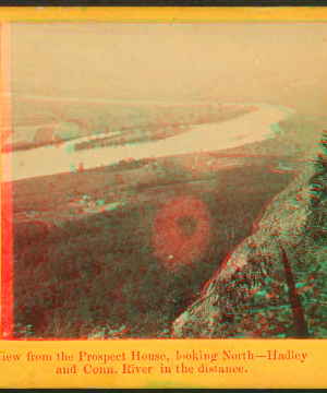 View from Prospect house, looking north--Hadley and Conn. River in the distance. 1865?-1880?