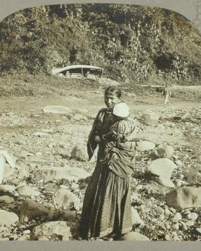 Coolie woman carrying her child, Jamaica. 1899