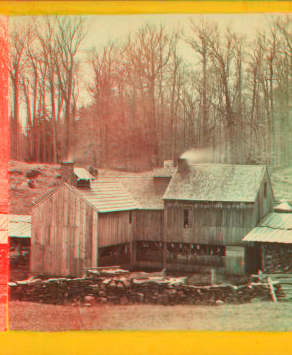 [Maple sugar works of S. & E. Morse, Montpelier, Vt.] 1870?-1890?