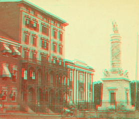 Battle Monument and Gilmore House. [1862-ca.1885] 1858?-1890?