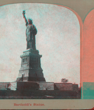 Bartholdi's statue [the Statue of Liberty]. 1865?-1910?