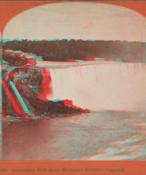 American Fall from Elevator Tower, Niagara. 1865?-1880?