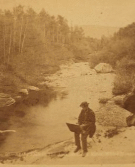 [River scene with an artist sketching.] 1863?-1885?