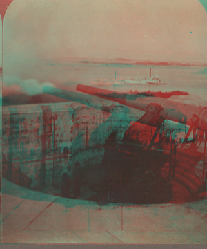 Fort Warren, Boston Harbor, ten-inch disappearing gun