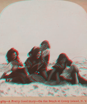 A pretty good story. On the beach at Coney Island, N.Y. c1899 [1865?]-1919