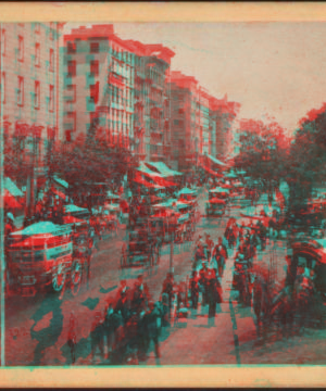 Broadway from Barnum's Museum, looking north. 1860?-1875? [ca. 1860]