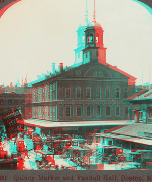 Quincy Market and Fanueil [sic] Hall, Boston, Mass.