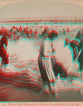 In the surf, Manhattan Beach, U.S.A. c1889 [1865?]-1919