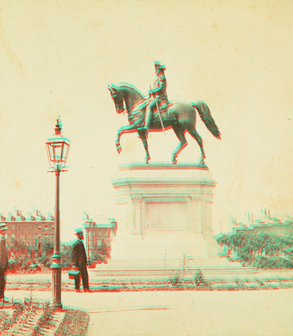 Ball's statue of Gen. Washington, Public Gardens (side view)