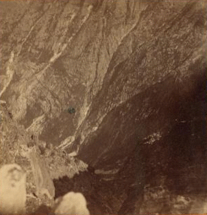 Gorge looking down toward the Lake Basin. 1870?-1880?