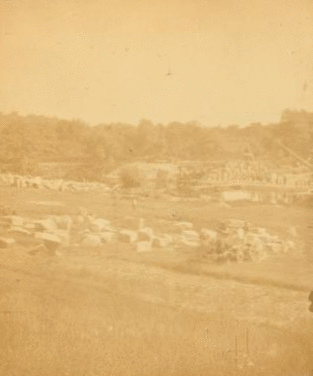 Boston water works, Sudbury River Conduit, 1876, Dam I, view showing location of dam and bridges on Winter Street over Sudbury River. 1876 1876?-1878?