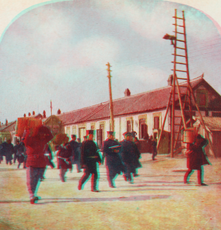 Japanese army reserves arriving in Manchuria