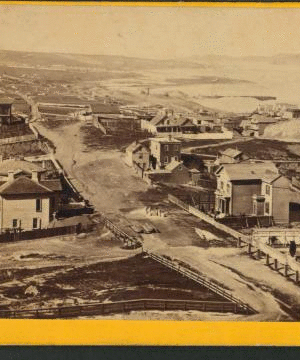 The Presidio and Golden Gate, from Russian Hill, San Francisco. 1866?-1875?