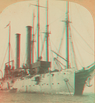 U.S. gunboat Nashville, Key West Harbor, Fla., U.S.A.