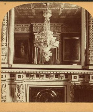 Chandeliers in the Great East Room, White House, Washington, D.C., U.S.A. 1859?-1910? c1898