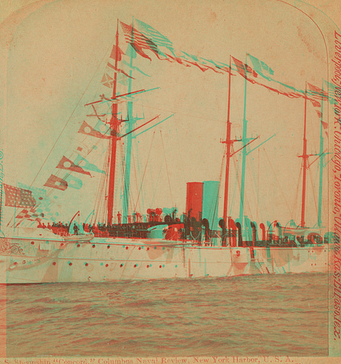 U.S. Steamship 'Concord,' Columbus Naval Review, New York Harbor, U.S.A.