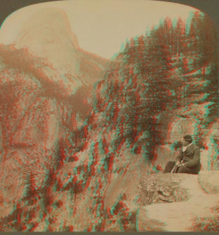 On the brink of fearful chasm, from Glacier CaÒon (N.E.) to Half Dome, Yosemite Valley, Cal. 1893-1904