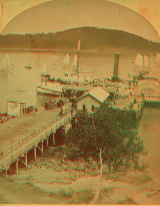 Steamboat landing, Bar Harbor, Mount Desert, Me. 1870?-1885?