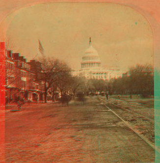 Pennsylvania Avenue and U.S. Capitol. 1865?-1875? 1865-1875