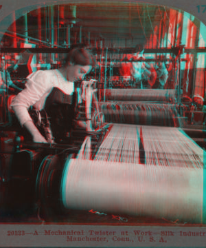 A mechanical twister at work. Silk industry, South Manchester, Conn., U.S.A. c1914 1914