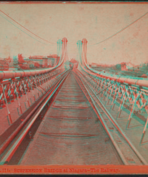 Suspension Bridge at Niagara - The Railway. [1863?-1880?]